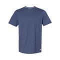 Russell Athletic 64STTM Dri Power CVC Performance T-Shirt in Vintage Heather Navy Blue size Large | 60/40 cotton/polyester