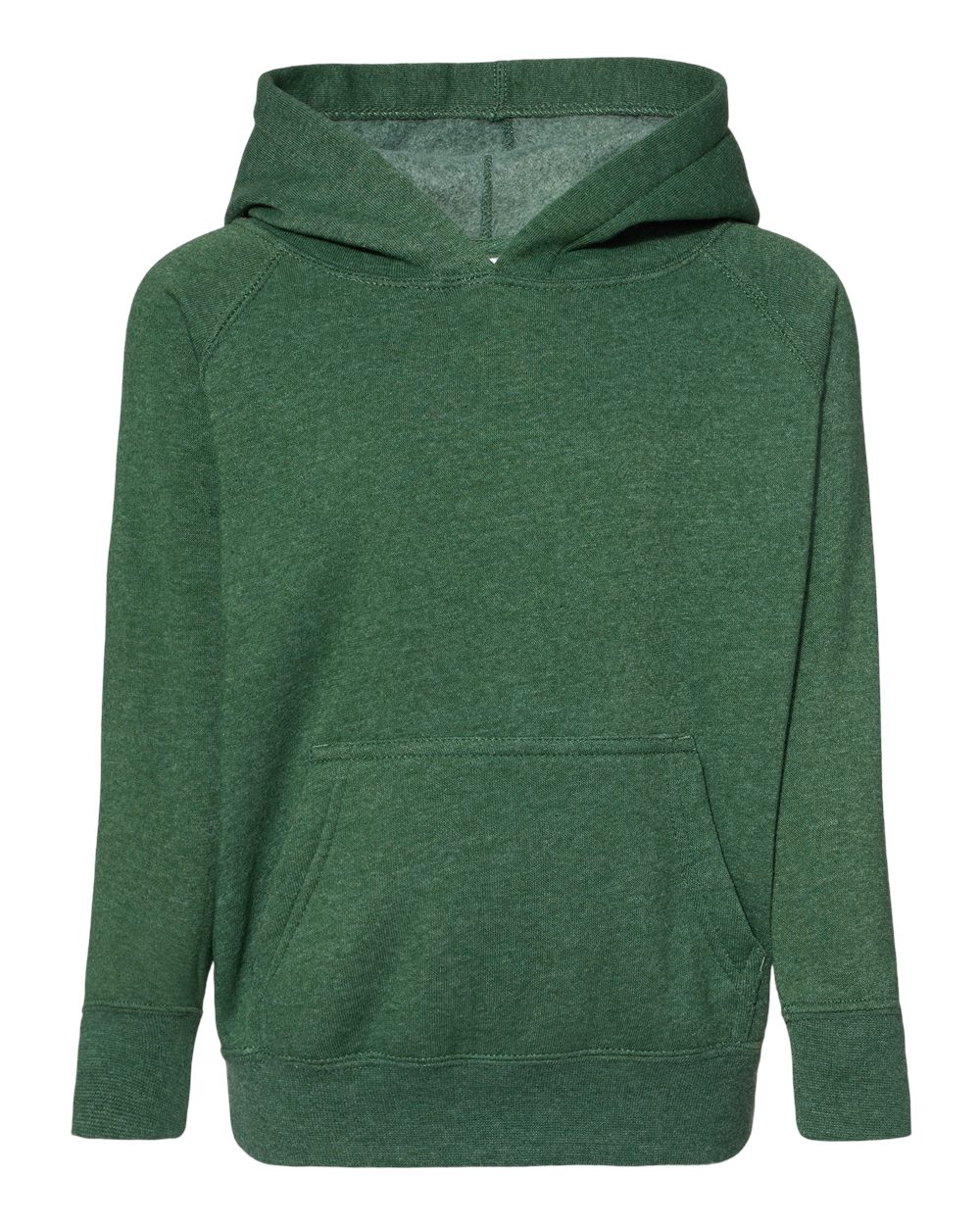 Independent Trading Co. PRM10TSB Toddler Raglan Hooded Pullover T-Shirt in Moss size 2T | Cotton/Polyester Blend