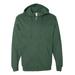 Independent Trading Co. SS4500Z Midweight Full-Zip Hooded Sweatshirt in Alpine Green size XL | Cotton/Polyester Blend SS450Z