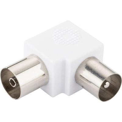Iec Winkeladapter WAK12 532 weiß, 90° gewinkelt, 1x iec Stecker / 1x iec Buchse Verstärker & Image