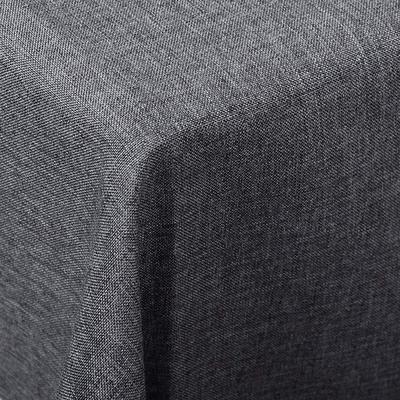 WOLTU Tischdecke Tischtuch Leinendecke Leinen Optik Lotuseffekt Grau pflegeleicht abwaschbar Image