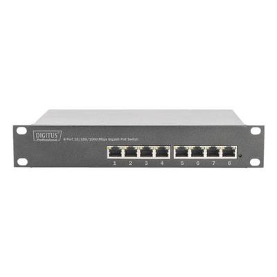 8-Port Gigabit Ethernet PoE Switch - 10 Zoll, Digitus