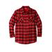 Men's Big & Tall Plaid Flannel Shirt by KingSize in True Red Plaid (Size 3XL)