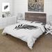 Designart 'Abstract Tropical Leaf I' Modern Duvet Cover Comforter Set