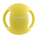 CanDo® Molded Dual Handle Medicine Ball - 8.8 lb (4 kg) - Yellow