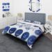 Designart 'Collection of Astrology Signs On Blue' Modern Duvet Cover Comforter Set
