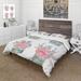Designart 'Collection of Pink Roses' Farmhouse Duvet Cover Comforter Set