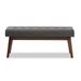 Mid-Century Fabric Button-Tufted Bench by Baxton Studio