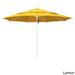 California Umbrella 11' Rd Aluminum Frame, Fiberglass Rib Market Umbrella, Push Open, White Finish, Olefin Fabric