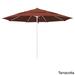 California Umbrella 11' Rd Aluminum Frame, Fiberglass Rib Market Umbrella, Push Open, White Finish, Olefin Fabric