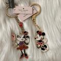 Kate Spade Accessories | Kate Spade X Disney Minnie Mouse Key Ring Set Of 2 | Color: Gold/Red | Size: Os