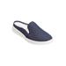 Wide Width Women's The Camellia Slip On Sneaker Mule by Comfortview in Denim Dot (Size 7 1/2 W)