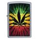 Zippo Windproof Lighter| Metal Long Lasting Zippo Lighter |Best with Zippo Lighter Fluid| Refillable Lighter| Perfect for Cigarettes Cigars Candles |Pocket Lighter Fire Starter |Rasta Leaf