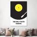 East Urban Home The Only Truth Is Music - Wrapped Canvas Graphic Art Print Canvas in Black/Yellow | 26 H x 18 W x 1.5 D in | Wayfair