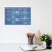 East Urban Home Serenity Firefly Spaceship Blueprint by Action Blueprints - Wrapped Canvas Graphic Art Print Canvas in Blue/White | Wayfair