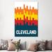 East Urban Home Cleveland Skylines by Benton Park Prints - Wrapped Canvas Graphic Art Print Metal in Blue/Red/White | 40 H x 1.5 D in | Wayfair