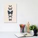 East Urban Home Inked Butterflies Beige by Monika Strigel - Wrapped Canvas Graphic Art Print Canvas in Black/Green/White | Wayfair