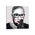 East Urban Home The Notorious RBG by NoelleRx - Wrapped Canvas Graphic Art Print Canvas in Black/Gray/Red | 12 H x 12 W x 0.75 D in | Wayfair