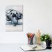 East Urban Home Black Labrador by Anna Brigitta Kovacs - Wrapped Canvas Painting Canvas in Black/Blue/Gray | 12 H x 8 W x 0.75 D in | Wayfair