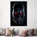 East Urban Home Terminator Face by Nikita Abakumov - Wrapped Canvas Graphic Art Print Metal in Black/Blue/Gray | 60 H x 40 W x 1.5 D in | Wayfair