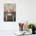 East Urban Home Angel II by Omar Ortiz - Wrapped Canvas Painting Print Canvas in Brown/Green | 12 H x 8 W x 0.75 D in | Wayfair