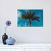 East Urban Home Palm Tree II by Bethany Young - Wrapped Canvas Photograph Print Canvas in Blue/Green | 12 H x 18 W x 1.5 D in | Wayfair