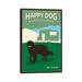 East Urban Home Happy Dog Happier Camper Canvas in Black/Green | 18 H x 12 W x 1.5 D in | Wayfair 3165E927F78F4B07BB33D1BAE7595551