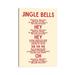 East Urban Home Jingle Bells Christmas Lyrics In Cream by Design Harvest - Wrapped Canvas Textual Art Metal | 40 H x 26 W x 1.5 D in | Wayfair