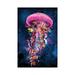 East Urban Home Pink Electric Jellyfish World by David Loblaw - Wrapped Canvas Graphic Art Canvas | 12 H x 8 W x 0.75 D in | Wayfair