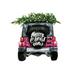 East Urban Home Christmas Jeep Back Pink Leopard Print by Ephrazy Graphics - Wrapped Canvas Graphic Art Canvas | 12 H x 12 W x 0.75 D in | Wayfair