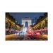 East Urban Home Arc De Triomphe & Avenue Des Champs-Élysées At Night, Paris, France Canvas | 8 H x 12 W x 0.75 D in | Wayfair