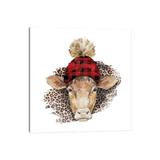 East Urban Home Cow Head Christmas II by Ephrazy Graphics - Wrapped Canvas Graphic Art Canvas | 12 H x 12 W x 0.75 D in | Wayfair