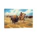 East Urban Home Buffalo Hunter by Joe Velazquez - Wrapped Canvas Painting Metal | 40 H x 60 W x 1.5 D in | Wayfair D7FC3ED4990D42F5A40168F94E3F9DCC