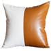 Mike&Co. New York Bohemian Square Pillow Cover & Insert Polyester/Polyfill/Faux Leather in White | 17 H x 17 W x 1 D in | Wayfair