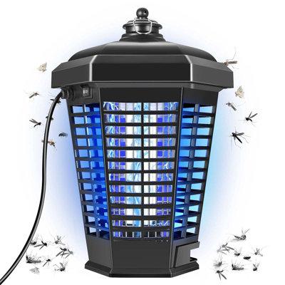 mskey Bug Zapper, 4200V Powerful Electric Mosquito Killer,Insect Fly Trap For Indoor & Outdoor in Black/Brown/Gray, Size 7.65 H x 8.73 W x 12.3 D in