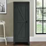 Quast 1 Door Accent Cabinet Wood in Black Laurel Foundry Modern Farmhouse® | 47.8 H x 17.2 W x 15.8 D in | Wayfair 152565F37B0648F4ABD755BCC7D53BBE