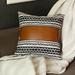 Mike&Co. New York Bohemian Square Pillow Cover & Insert Polyester/Polyfill/Faux Leather/Polyester | 17 H x 17 W x 1 D in | Wayfair 50-931-4689-7172