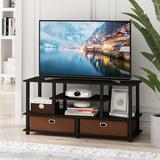 Ebern Designs Lansing TV Stand for TVs up to 50" Wood in Black/Brown | 22.8 H in | Wayfair 4D1A3537FF554BBDB1E6FF7244262A16