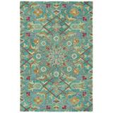 Green/Red 30 x 0.333 in Area Rug - Charlton Home® Aileigh Collection, CHA11-91 Tufted Wool | 30 W x 0.333 D in | Wayfair