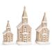The Holiday Aisle® Taupe Lighted Ceramic Church Set Of 3 Ceramic | 12.25 H x 4.25 W x 3.05 D in | Wayfair D603493566ED480AA89213986684241A