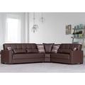 Brown Sectional - Ottomanson Armada Faux Reversible L-Shaped Sleeper Sofa Sectional w/Storage Seats for Living Room Faux | Wayfair ARM-SEC-16-PU