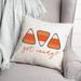 The Holiday Aisle® Siipola Got Candy? Square Pillow Cover & Insert Polyester/Polyfill blend in Orange | 20 H x 20 W x 1.5 D in | Wayfair