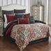 Alcott Hill® Somerton Comforter Set Polyester/Polyfill in Gray/Red | Queen Comforter + 9 Additional Pieces | Wayfair