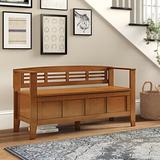 Lark Manor™ Acasia Wood Flip Top Storage Bench Wood in Brown | 25.2 H x 48 W x 17 D in | Wayfair 3AXCADABEN-ALB