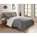 Ebern Designs Sauleda Reversible Micro-Mink & Sherpa Comforter Set Microfiber in Gray | Queen Comforter + 2 Shams | Wayfair
