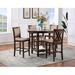 Red Barrel Studio® Stapleton 5 - Piece Dining Set Wood in White/Brown | 36"H x 42"L x 42"W | Wayfair B782912B01AD4BB9870711D4E00F39C0