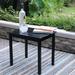 August Grove® Cineraria Wooden Outdoor Side Table Wood in Black | 18 H x 20 W x 15 D in | Wayfair 6AC5449C266346A1B58CE3C6F23E0B47