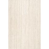 White 120 x 0.35 in Area Rug - Highland Dunes Cruise Handmade Braided Jute Area Rug in Off Jute & Sisal | 120 W x 0.35 D in | Wayfair