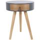 The Home Deco Factory - Table de chevet scandinave Nora - Diam. 35 x h. 45 cm - - Gris