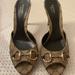 Gucci Shoes | Gucci Sandal With Heel | Color: Brown/Tan | Size: 9.5